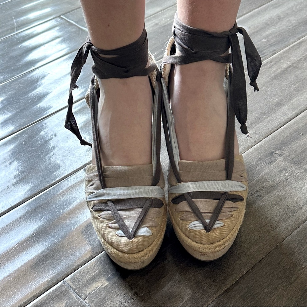 STELLA MCCARTNEY Wooden Platform Espadrilles🌸